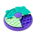Jouet interactif de puzzle pour chien avec plusieurs zones de texture pour manger lent - Plateau à Friandises Multicouche / En boîte (21x21x4.5cm) / Violet