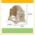 Tiragraffi per gatti a forma di orso in legno con palla in sisal e misure - Tiragraffi per Gatti Panda
