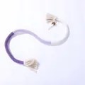 Handgefertigtes Sisal-Kauspielzeug für Katzen mit Quasten in Lila und Weiß Verlauf - Premium Kauseil / 60CM / Lila