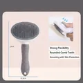 Cepillo autolimpiable gris para perros y gatos con puntas de masaje para el aseo - Envase tipo tarjeta / Gris