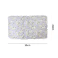 Floral purple pet stroller cushion with ruffle edges, dimension 58cm by 35cm size - Interior Mat / 58*35CM