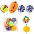 Set completo da 6 pezzi di giocattoli per cani con palline di corda e palline di gomma - Set di Palle da Addestramento