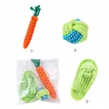 3-piece durable cotton rope toy set for small dogs with carrot ball and flip-flop - Carrot And Two-Tone Ball And Slipper / 3-Pack
