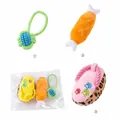 Pet toy set with plush chicken leg, rope ball, and slipper dog chew toys - Chicken Leg and Slipper and Single Handle Shape