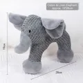 Giocattolo di peluche a forma di elefante per cani in tessuto di cotone e lino grigio - Taglia unica / Giocattolo Elefante a Forma di Arco / Blu