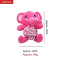 Giocattolo per cani elefante rosa in peluche e corda di cotone da masticare - Forma di elefante / Circa 15x11cm / Rosa