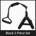Black 2-piece set including H-style dog harness and bungee leash for small pets - 黑色两件套(工字型) / M / Black