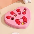 Jouet interactif de puzzle pour chien en forme de cœur rose pour une alimentation lente - Style de design de cœur / Emballage en boîte / Rose