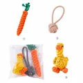 Set di 3 giocattoli da masticare per cani a forma di carota e anatra confezionati - Set Anatroccolo