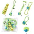 Comprehensive 6-piece durable cotton rope dog chew toy set for aggressive chewers - Two-Tone Set