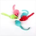 Colorful plush mouse toys for cats in multiple vibrant colors for interactive pet play - 11cm Length / Mixed Random