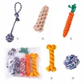 Durable hand-woven cotton rope dog chew toy set for small and medium pets - Universal Bite-Resistant Set