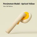 Apricot yellow flower-shaped self-cleaning pet grooming brush for cats and dogs 200x85mm - Persimmon Style / 200x85mm / Apricot Yellow