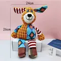 Πολύχρωμο λούτρινο σκυλάκι patchwork με ήχο για κατοικίδια, ύψος 26 εκατοστά - Λούτρινος Σκύλος Patchwork