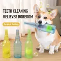 Jouet pour chien bouteille de bière sonore avec balle de tennis pour le tartre - Petite Taille avec Balle de Tennis / Couleur Aléatoire