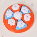 Jouet interactif pour chien avec curseurs colorés en forme de pattes pour une alimentation lente. - Style Forme de Pizza / Emballage en boîte / Orange