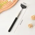 Black extendable cat massager and back scratcher with stainless steel telescopic pole - Black