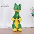 Peluche rana in velluto a coste verde con accenti gialli, giocattolo sonoro, 35cm - Rana in Pile di Ananas