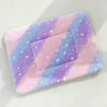 Soft plush rainbow star pattern pet mat for cats and small dogs in autumn winter - Size 1 (35x30cm) / Pink Aurora