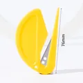 Mini apribuste e taglierino in plastica gialla per tagliare carta, altezza 76 mm - 76 mm / Giallo