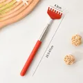 Retractable red cat teaser and back scratcher with 19.5-67cm adjustable length. - Red