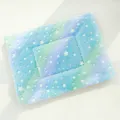 Thick plush warm pet sleep mat with colorful gradient star pattern for cats and dogs - Double-Sided Mat - Blue Aurora / Size 1 - 35x30 cm - Up to 3 kg