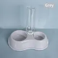 Automatische dubbele voerbak voor huisdieren met waterdispenser voor honden en katten grijs - Verdikte Rookgrijs / Met Waterfles en Antislipmat