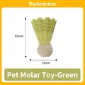 Jouet à mâcher vert en forme de volant pour chien, durable et sonore pour animaux - Style Volant / Vert