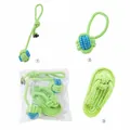 Durable 3-piece cotton rope dog chew toy set including slipper and ball shapes for pets - Slipper 3-Piece Set Style (3-Piece Set)