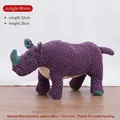 Durevole peluche rinoceronte viola per cani, gioco con squittio, lungo 32 cm e alto 18 cm. - Rinoceronte in Pile di Ananas