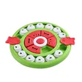 Jouet interactif puzzle pour chien et gamelle anti-glouton en couleurs vert et rouge - Rond / Emballage en boîte / Vert