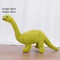 Giocattolo per cani dinosauro di peluche verde lavorato a maglia con squeaker 48cm - Brachiosauro in Pile di Ananas
