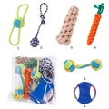 Set di 6 giocattoli in corda di cotone per cani, perfetto per gioco e dentizione sana - Nuovo Set Giocattoli in Corda Stile 2
