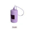 Paarse draagbare hondenpoepzakjes dispenser met elastisch koord van stevig ABS-materiaal - Alleen Dispenser Omhulsel / Paars