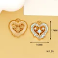 Detail of heart-shaped winter charms, size 17x16mm, weight 1.2g, perfect for DIY jewelry. - Heart Ice
