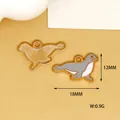 Detailed dimensions of sea lion enamel charm for DIY jewelry making, 18mm x 12mm - Seal