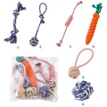 Set professionale di sei giocattoli in corda di cotone colorata per la dentizione dei cani - Nuovo Set Giocattoli in Corda Stile 1