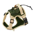 Harnais tactique durable pour chien vert olive avec sangles réglables beige pour chiens - S / Vert Militaire (Harnais Seul)