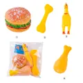 Set di 4 giocattoli sonori per cani con hamburger, osso, pollo e coscia di pollo. - Stile Sonoro / Four-Piece Set
