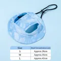 Verstelbare tie-dye zonnehoed voor huisdieren met oorgaten, blauwe vissershoed voor honden - S / Blauw