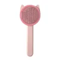 Professional pink cat-ear shaped pet grooming brush for cat and dog shedding massage - Cat Ear Shape Style (ai-Style 3) / Bag Packaging / Pink Cat Ears