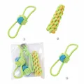 Durable multi-colored cotton rope dog chew toys for teething and dental cleaning set - Bicolor Double Ear Hand Pull Corn (3pcs Set) / Three-Piece Set