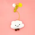 Lindo juguete de peluche para gatos con forma de nube y cuerda elástica amarilla - Estilo Nube
