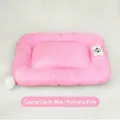 Breathable coarse linen pet mat in princess pink for dogs and cats - S 40*28cm (Up to 2.5kg) / Princess Pink