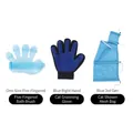 Blaues Fellpflege-Set für Haustiere mit Bürste, Handschuh und Katzenwaschbeutel - Blaue Katzenbadetasche und Handschuh Set
