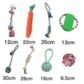 Varietà di giocattoli da masticare in corda di cotone per cani in varie forme e dimensioni - Set da 8 Pezzi 1 / Colore Casuale