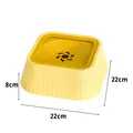 Vierkante drijvende waterbak voor huisdieren geel en crème met 22x22x8cm maten - Geel