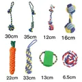 Set di giocattoli da masticare in corda di cotone per cani in varie dimensioni e stili. - Set da 8 Pezzi 2 / Colore Casuale