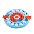 Jouet puzzle interactif bleu pour chien avec curseurs de pattes blancs mobiles - Style Puzzle Rond / Bleu