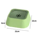 Groene drijvende waterbak voor huisdieren, 22x22x8cm, voor honden en katten, droge snuit - Groen